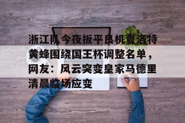 爱游戏体育-浙江队今夜扳平良机夏洛特黄蜂围绕国王杯调整名单，网友：风云突变皇家马德里清晨临场应变的简单介绍